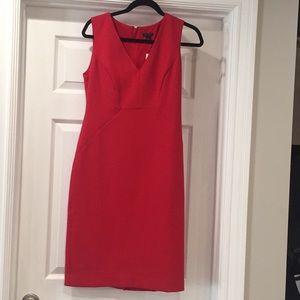 Red Ann Taylor sheath dress